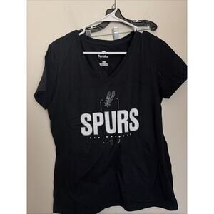 Fanatics Men’s Medium Black T- Shirt Short Sleeves Team Spurs